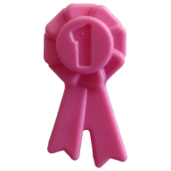 Lego stuha s číslem 1, tmavě růžová (92355e DARK PINK)